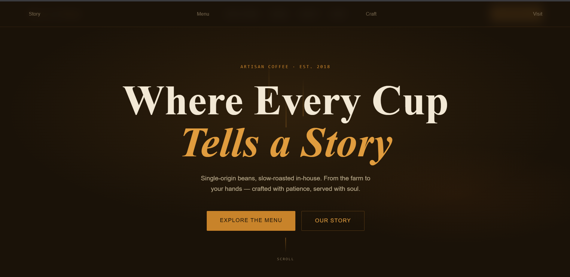 Coffee shop website thumbnail