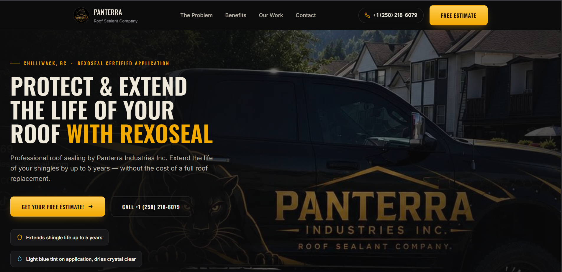 Roofing website thumbnail