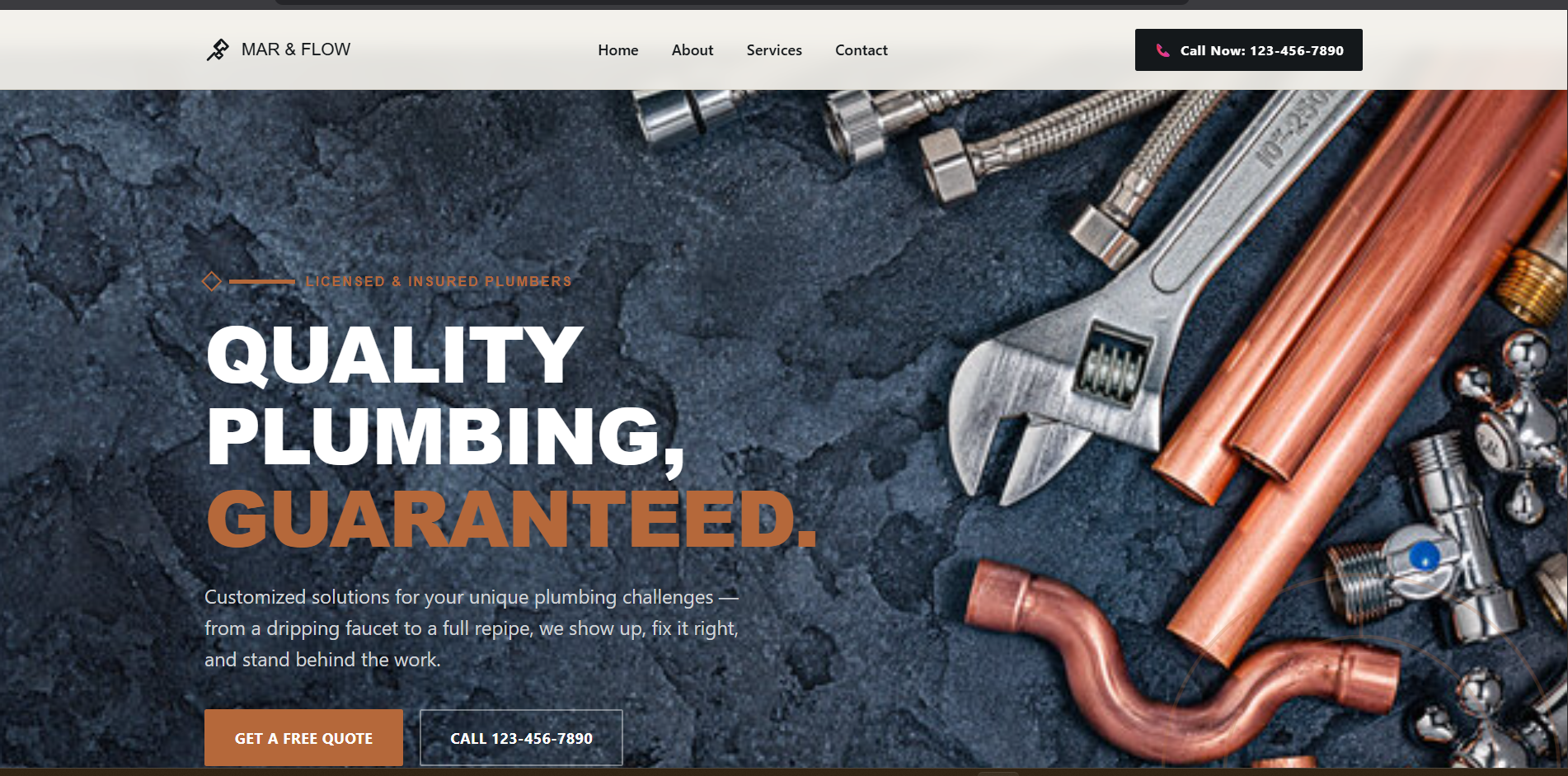 Plumbing website thumbnail